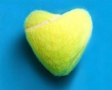 Tennisbal in hartvorm