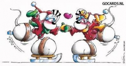 E Cards Op Gocards Nl E Card Liefde Diddl En Diddlina Op Schaatsen