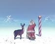 Kerstman en rendier