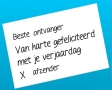 Van harte gefeliciteerd met je verjaardag