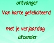 Van harte gefeliciteerd met je verjaardag