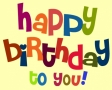 Happy birthday to you