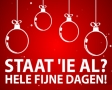 Staat ie al? Hele fijne dagen!
