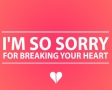 I'm so sorry