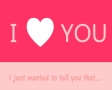 I love you